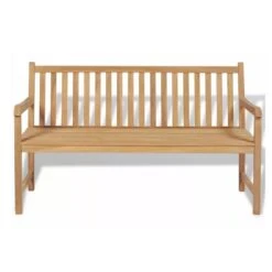 Banc De Jardin Teck Massif Clair Alida 150 Cm