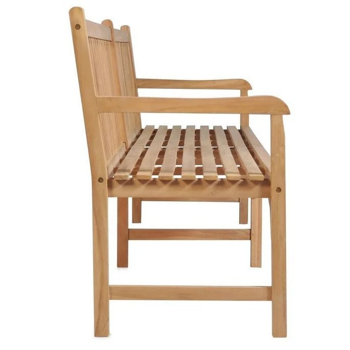 Banc De Jardin Teck Massif Clair Ketia 240 Cm – Image 2