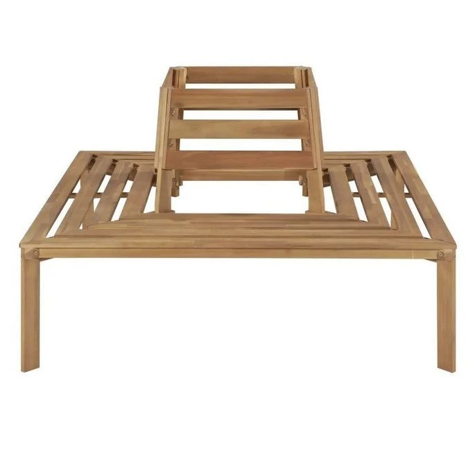 Banc De Tour D'arbre Acacia Massif Clair Shika 140 Cm – Image 2