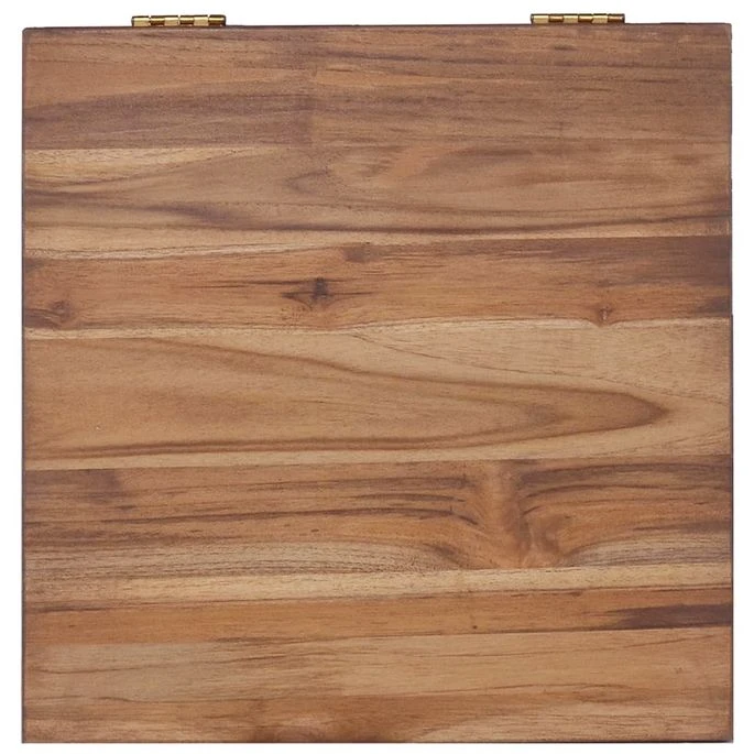 Boîte à Corde 40x40x40 Cm Bois De Teck Solide – Image 4