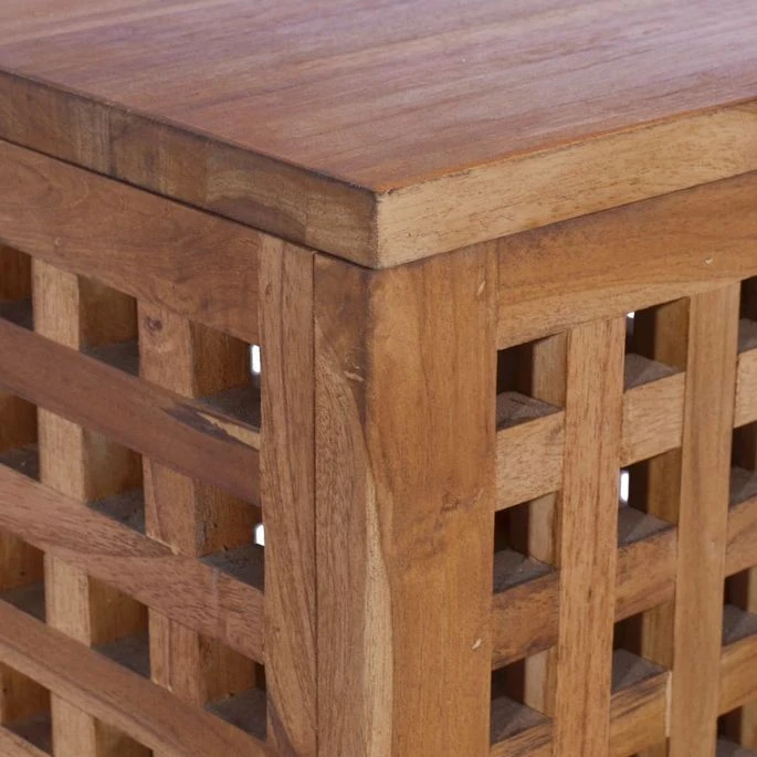 Boîte à Corde 40x40x40 Cm Bois De Teck Solide – Image 5