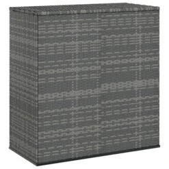 Boîte à Coussins De Jardin Résine Tressée 100x49x103,5 Cm Gris