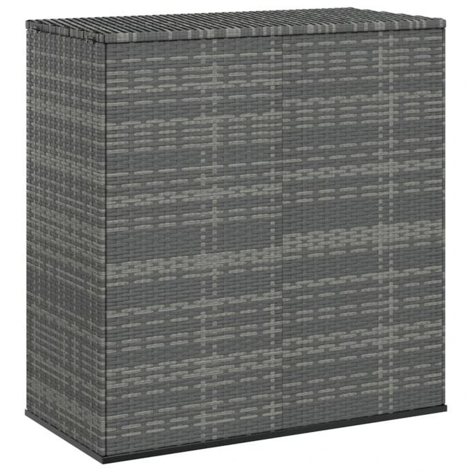 Boîte à Coussins De Jardin Résine Tressée 100x49x103,5 Cm Gris