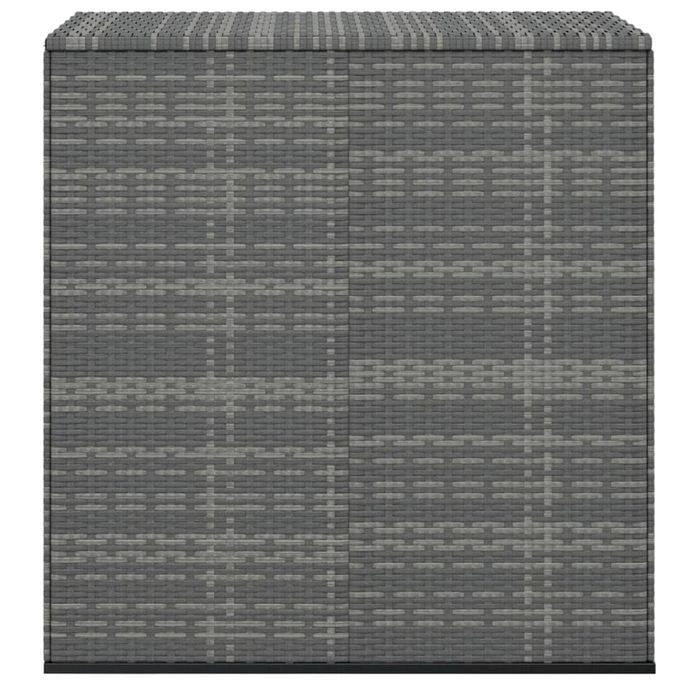 Boîte à Coussins De Jardin Résine Tressée 100x49x103,5 Cm Gris – Image 2