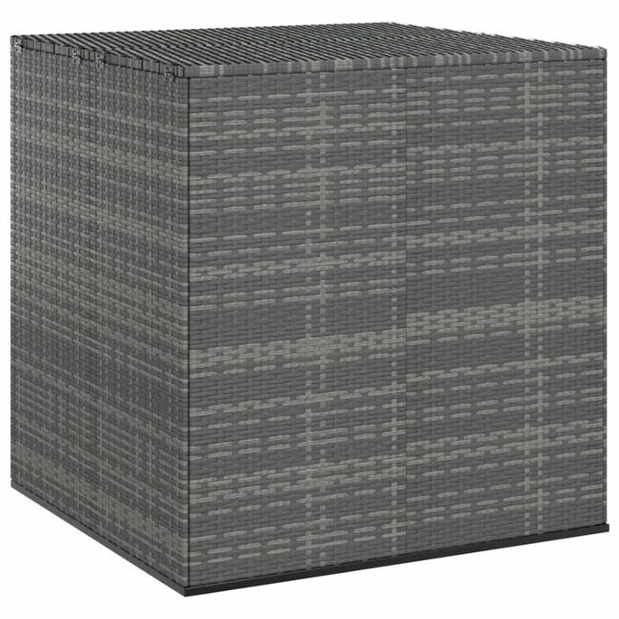 Boîte à Coussins De Jardin Résine Tressée 100x97,5x104 Cm Gris
