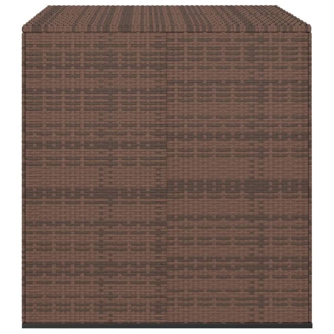 Boîte à Coussins De Jardin Résine Tressée 100x97,5x104cm Marron – Image 2