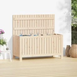 Boîte De Rangement De Jardin 115x49x60 Cm Bois Massif De Pin