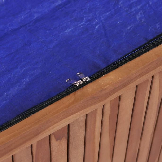 Boîte De Rangement De Jardin 120x50x58 Cm Bois De Teck Solide – Image 2