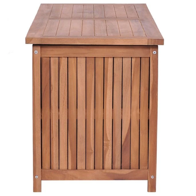 Boîte De Rangement De Jardin 120x50x58 Cm Bois De Teck Solide – Image 5