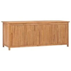 Boîte De Rangement De Jardin 150x50x58 Cm Bois De Teck Solide