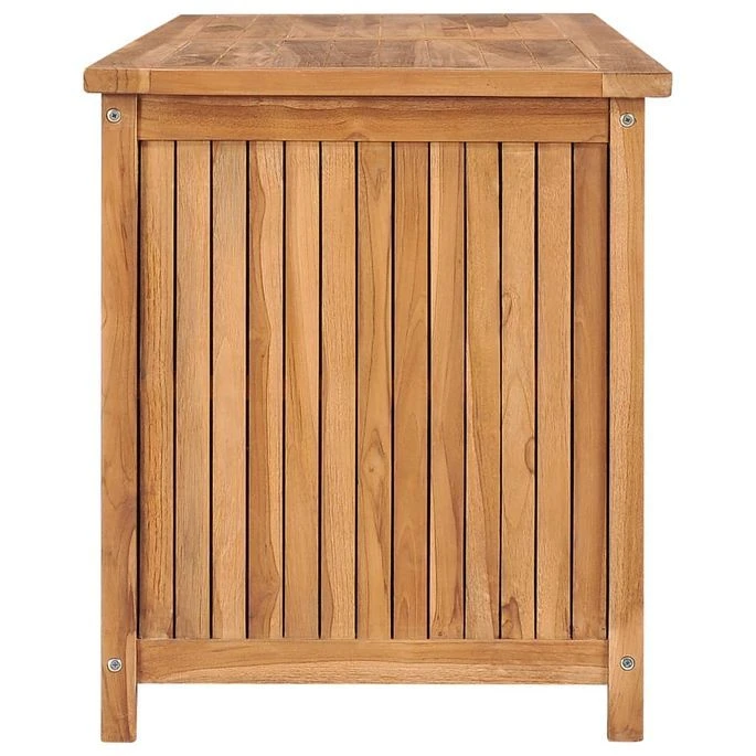 Boîte De Rangement De Jardin 150x50x58 Cm Bois De Teck Solide – Image 3