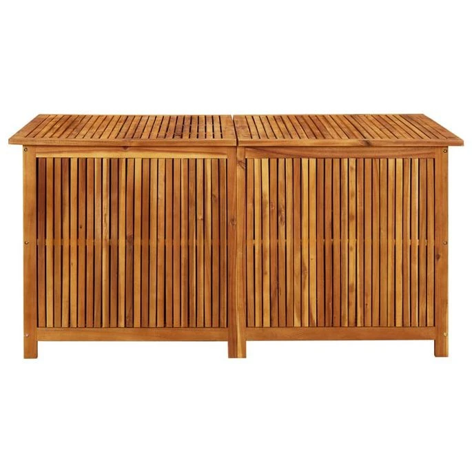 Boîte De Rangement De Jardin 150x80x75 Cm Bois D'acacia Solide – Image 4