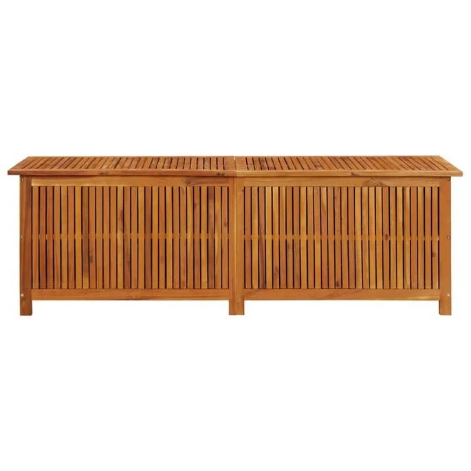 Boîte De Rangement De Jardin 175x50x58 Cm Bois D'acacia Solide – Image 4
