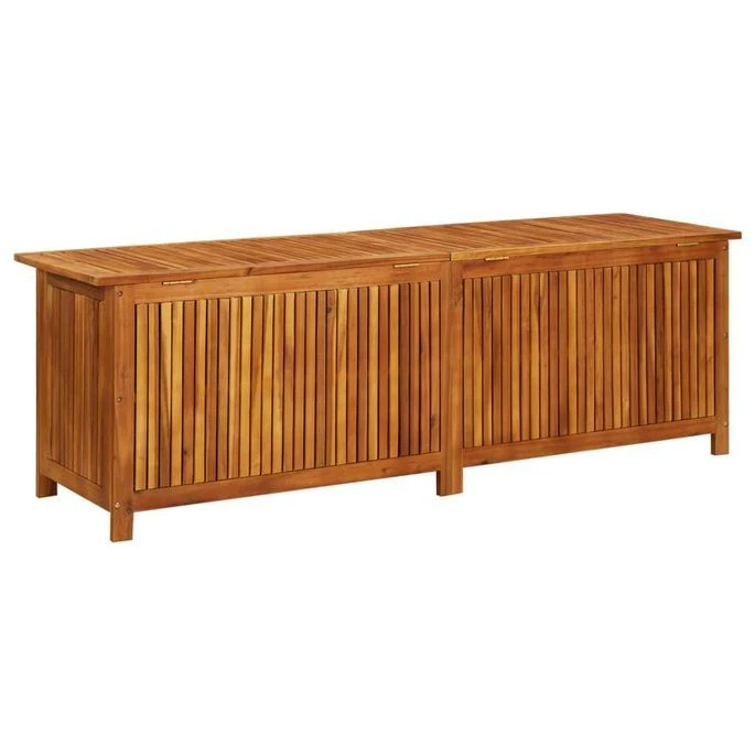 Boîte De Rangement De Jardin 175x50x58 Cm Bois D'acacia Solide – Image 6