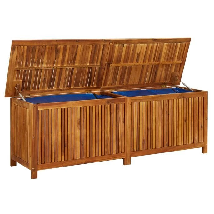 Boîte De Rangement De Jardin 175x50x58 Cm Bois D'acacia Solide – Image 7