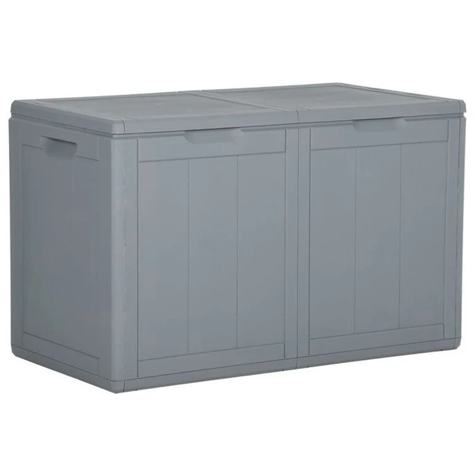 Boîte De Rangement De Jardin 180 L Gris PP
