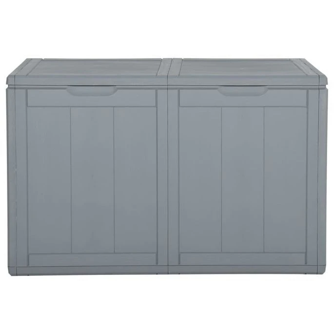 Boîte De Rangement De Jardin 180 L Gris PP – Image 4