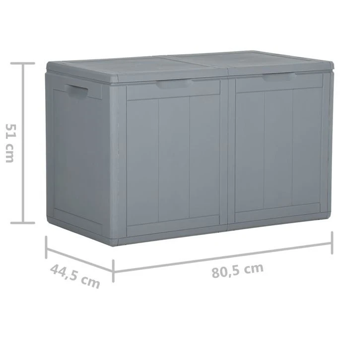 Boîte De Rangement De Jardin 180 L Gris PP – Image 7