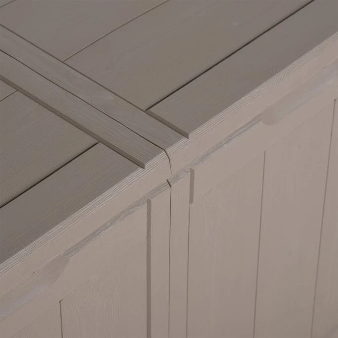 Boîte De Rangement De Jardin 180 L Marron PP – Image 2