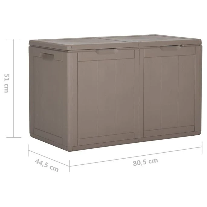 Boîte De Rangement De Jardin 180 L Marron PP – Image 9