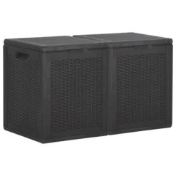 Boîte De Rangement De Jardin 180 L Noir PP