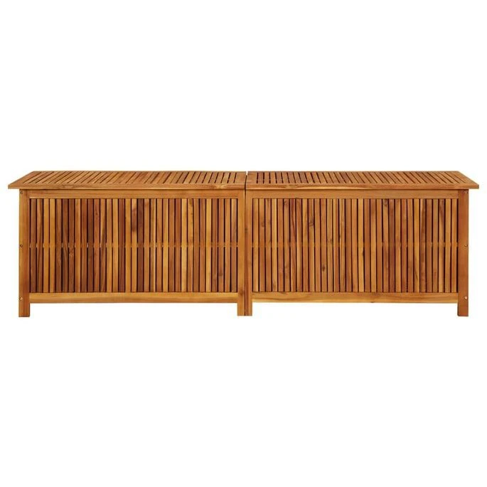 Boîte De Rangement De Jardin 200x50x58 Cm Bois D'acacia Solide – Image 4
