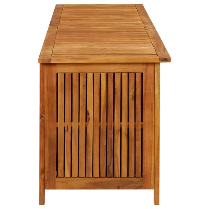Boîte De Rangement De Jardin 200x50x58 Cm Bois D'acacia Solide – Image 5