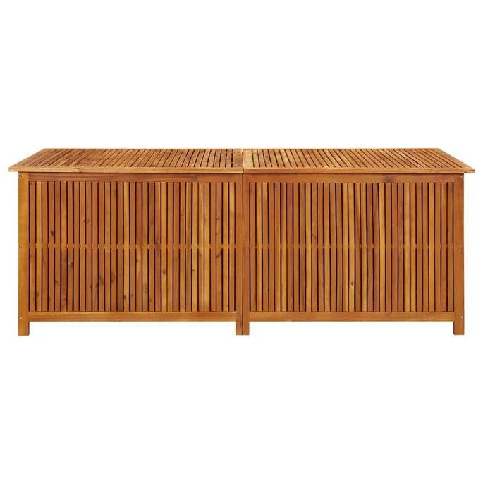 Boîte De Rangement De Jardin 200x80x75 Cm Bois D'acacia Solide – Image 4