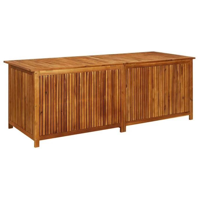 Boîte De Rangement De Jardin 200x80x75 Cm Bois D'acacia Solide – Image 6