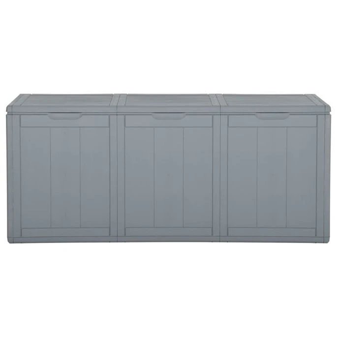 Boîte De Rangement De Jardin 270 L Gris PP – Image 4