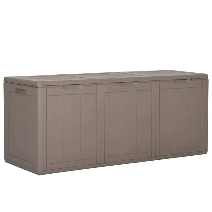 Boîte De Rangement De Jardin 270 L Marron PP