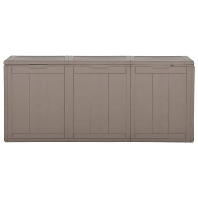 Boîte De Rangement De Jardin 270 L Marron PP – Image 7