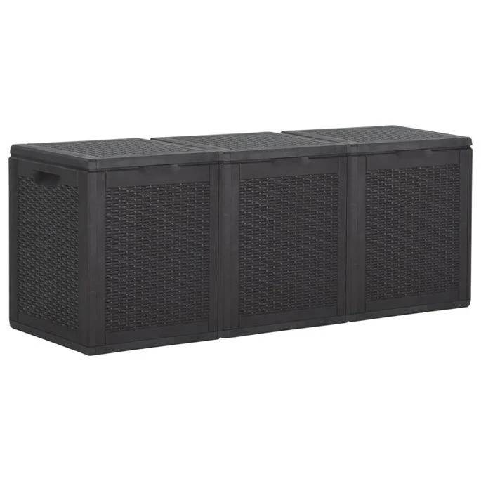 Boîte De Rangement De Jardin 270 L Noir PP