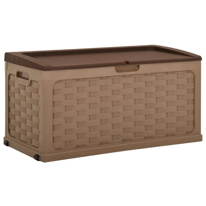 Boîte De Rangement De Jardin 335 L Moka-Chocolat PP