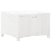 Boîte De Rangement De Jardin 60x54x41 Cm Rotin PP Blanc