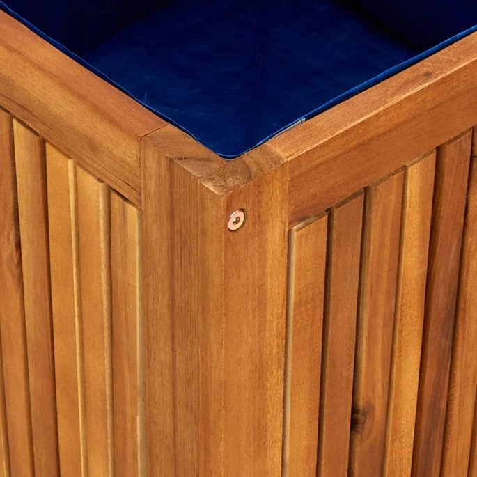 Boîte De Rangement De Jardin 75x75x58 Cm Bois D'acacia Solide – Image 2