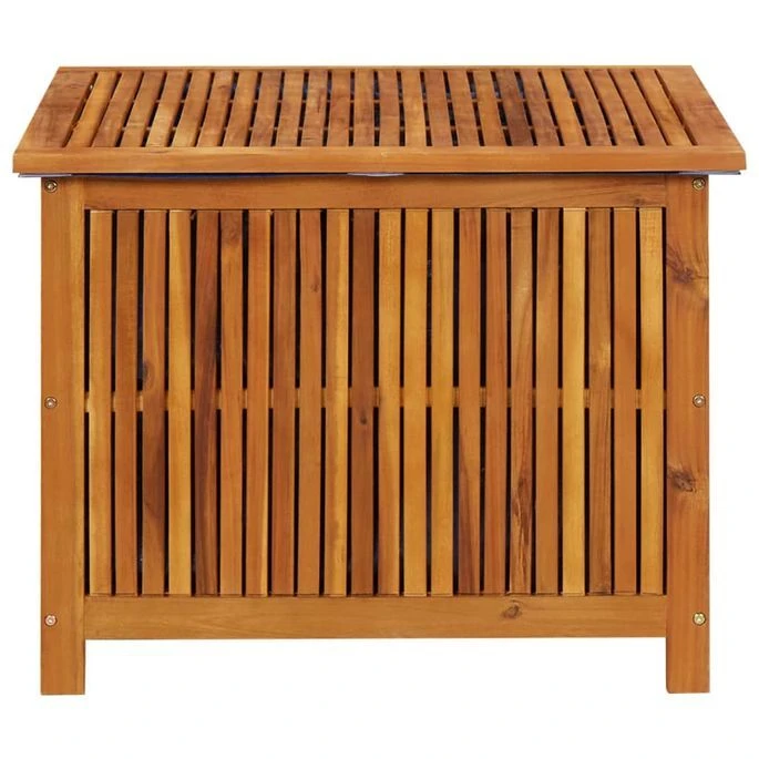 Boîte De Rangement De Jardin 75x75x58 Cm Bois D'acacia Solide – Image 3