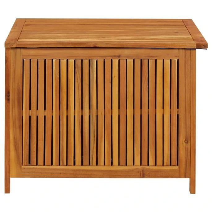 Boîte De Rangement De Jardin 75x75x58 Cm Bois D'acacia Solide – Image 4
