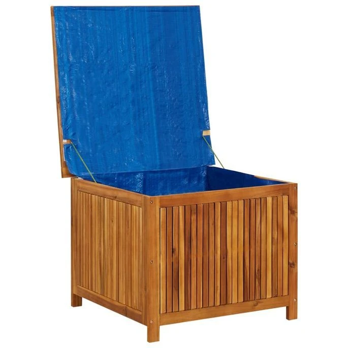 Boîte De Rangement De Jardin 75x75x58 Cm Bois D'acacia Solide – Image 6