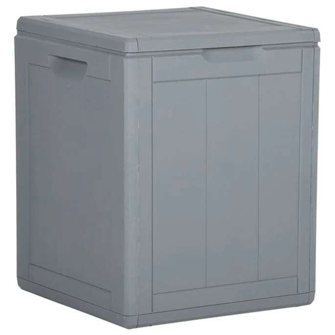 Boîte De Rangement De Jardin 90 L Gris PP