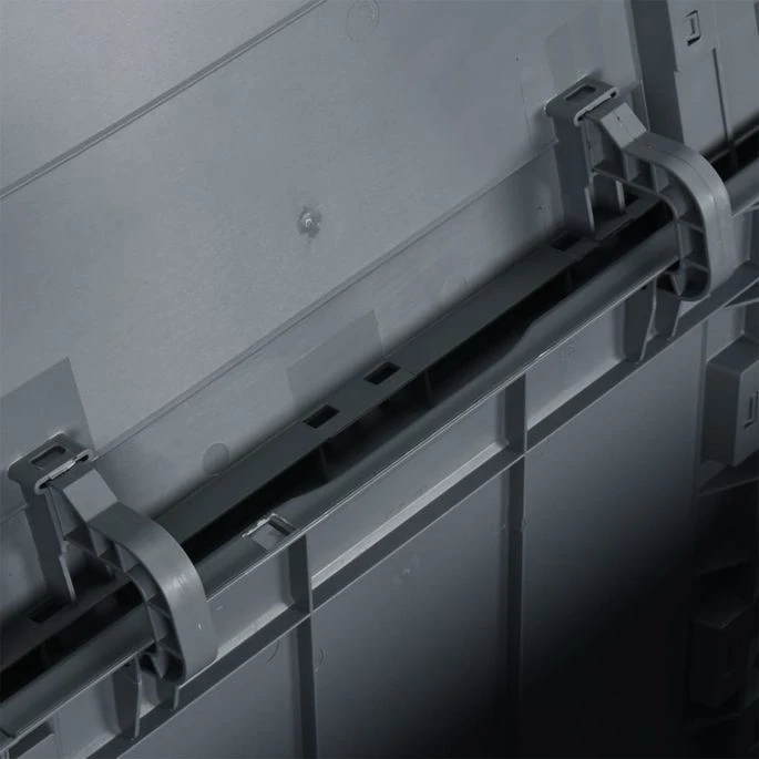 Boîte De Rangement De Jardin 90 L Gris PP – Image 2