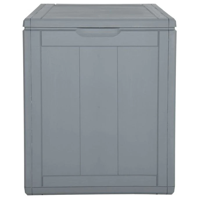 Boîte De Rangement De Jardin 90 L Gris PP – Image 4