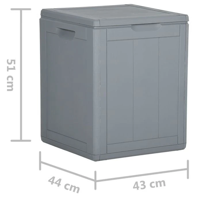 Boîte De Rangement De Jardin 90 L Gris PP – Image 7