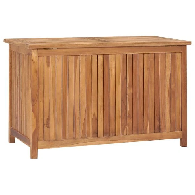 Boîte De Rangement De Jardin 90x50x58 Cm Bois De Teck Solide – Image 4