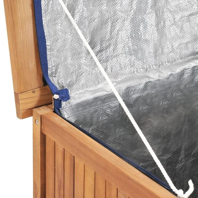 Boîte De Rangement De Jardin 90x50x58 Cm Bois De Teck Solide – Image 8
