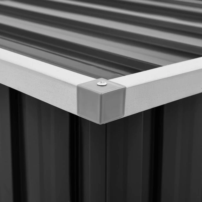 Boîte De Rangement De Jardin Anthracite 129x67x65 Cm – Image 2