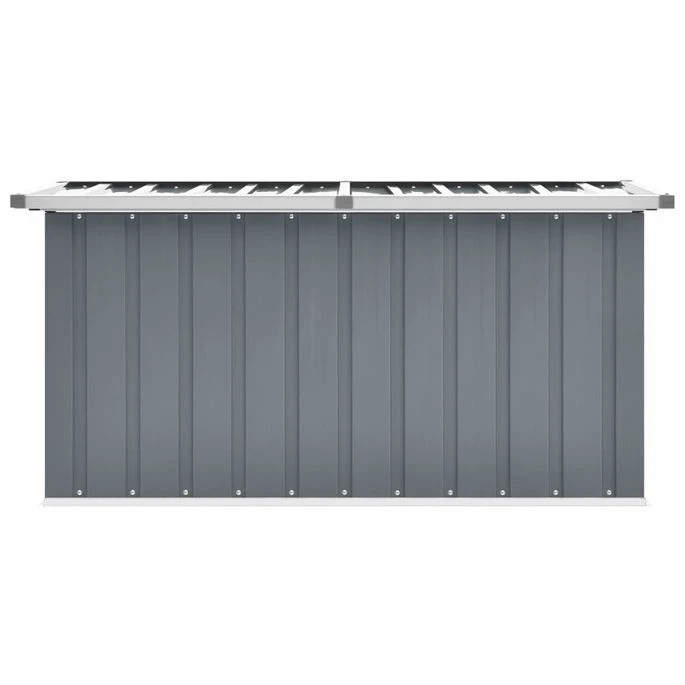 Boîte De Rangement De Jardin Gris 129x67x65 Cm – Image 4