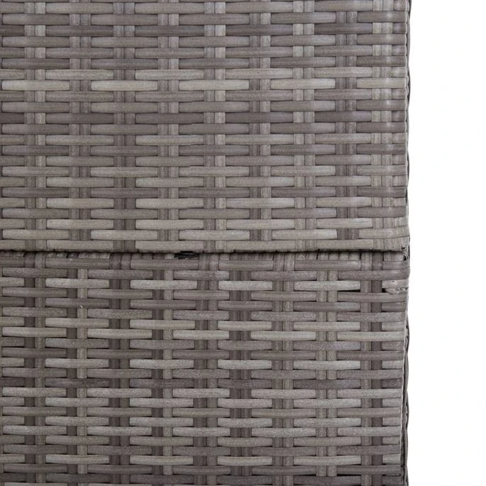 Boîte De Rangement De Jardin Gris 150x100x100 Cm Résine Tressée – Image 8