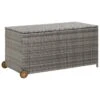 Boîte De Rangement De Jardin Gris Clair 120x65x61 Cm Rotin