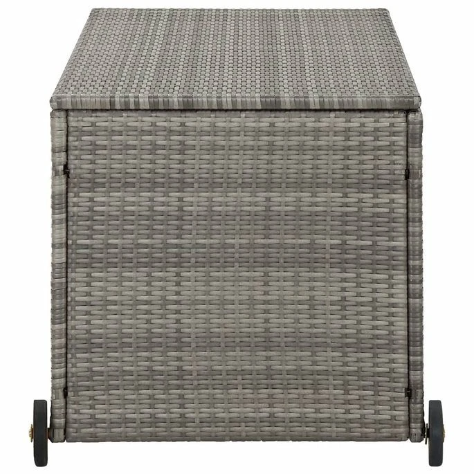 Boîte De Rangement De Jardin Gris Clair 120x65x61 Cm Rotin – Image 4